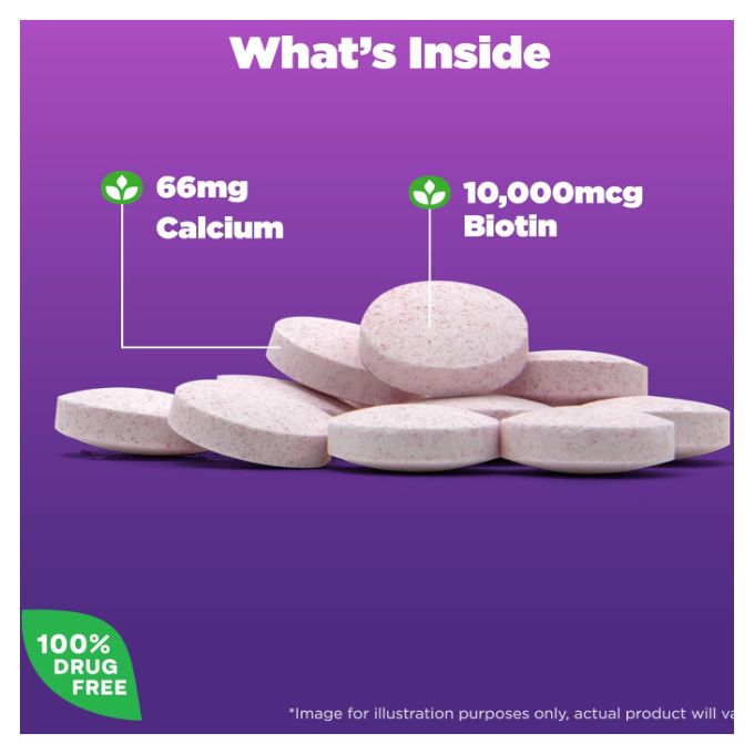 Biotine, Beauté, 10 000 µg - santé de la peau - 100 Comprimés