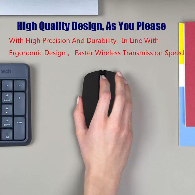 Souris Optique Sans fil Double Connectivité Bluetooth et USB wirless 2.4Ghz 800 - 1200 - 1600 dpi haute résolution pour ordinateur bureau et portable