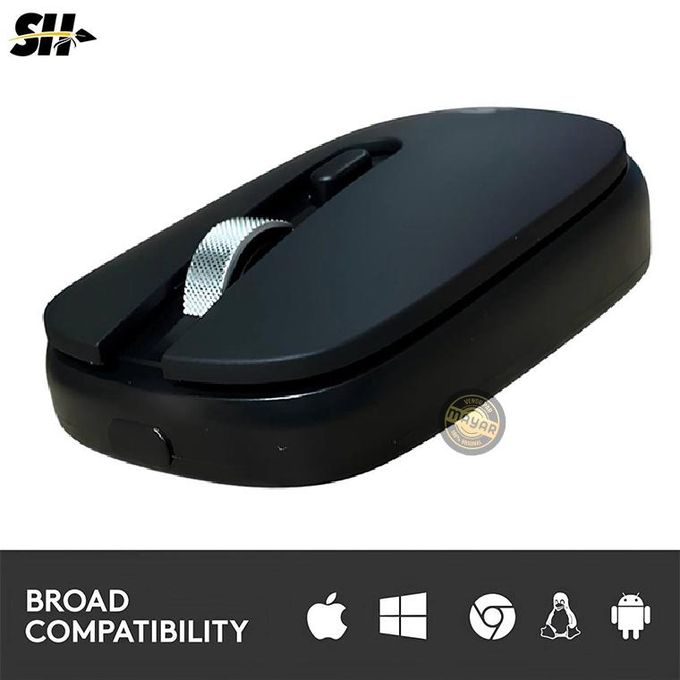 Souris Optique Sans fil Double Connectivité Bluetooth et USB wirless 2.4Ghz 800 - 1200 - 1600 dpi haute résolution pour ordinateur bureau et portable