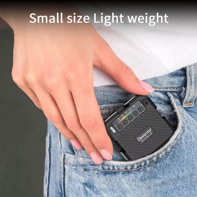 iReal X1 Mini Projecteur RGB Rechargeable, Pour Photographie Studio Camera Video DLSR Full Color Fill Light Vlog Camera Shooting Soft Light Beauty Light Strip LED Color Temperature 3000-6500K Outdoor Portable Phone Selfie Photography Lighting avec Montage