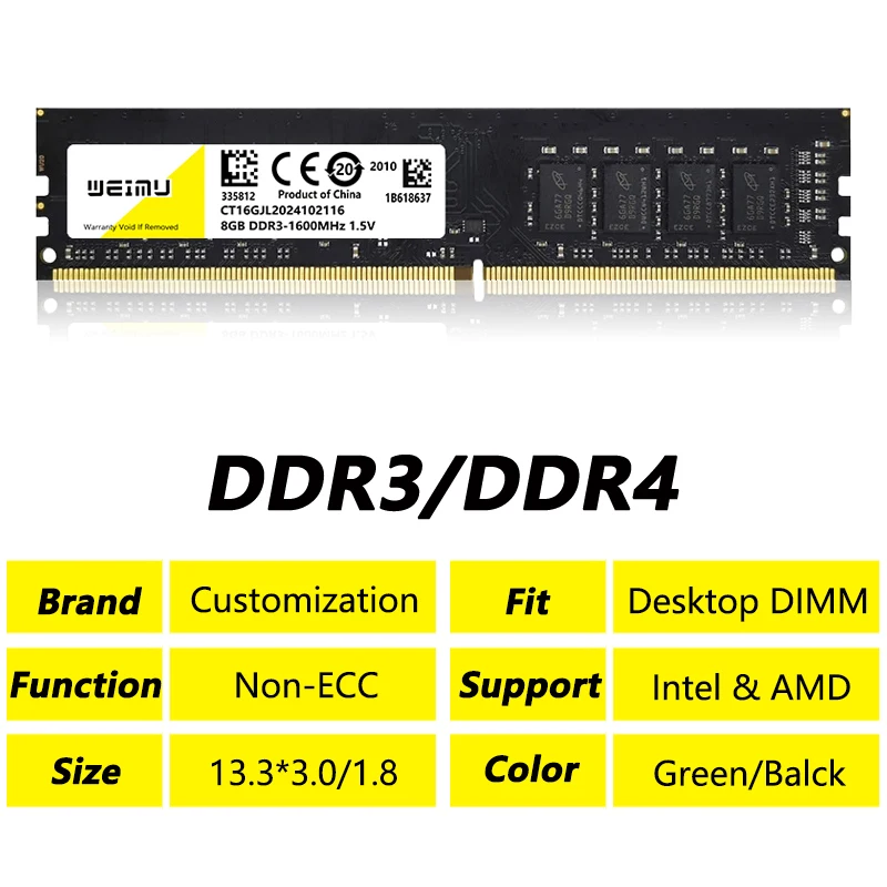 DDR3 DDR4 4GB 8GB 16GB Desktop Memoria Ram PC3 1.5V 1066 1333 1600Mhz PC4 1.2V 8500 10600 12800U 240Pin DIMM Memory Computer RAM - AliExpress 7