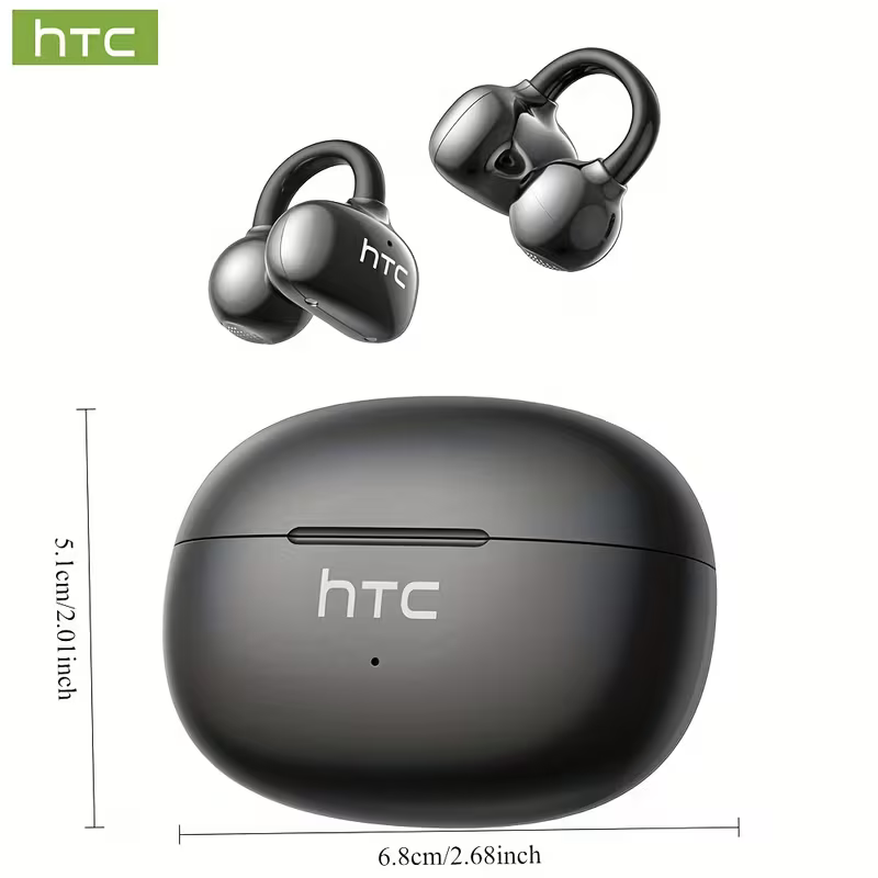 1pc HTC NE55 AI Translation Earbuds Real-time Translation Headphones OWS Open-Ear Wireless Headphones, Latest BT V6.0, Noise Reduction Clear Call, 6.5 Hours Music Long Battery Life, Big speaker Big Volume - Local Store Product Gallery Image